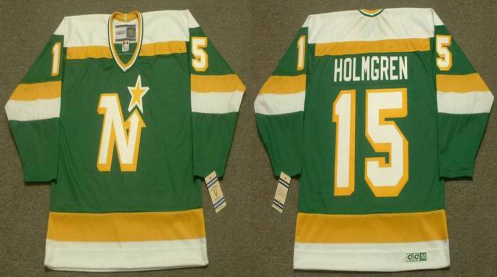 2019 Men Dallas Stars 15 Holmgren Green CCM NHL jerseys